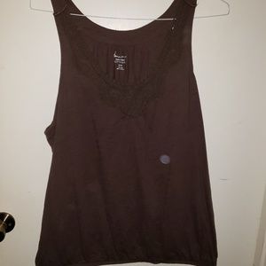 Brown cotton tank